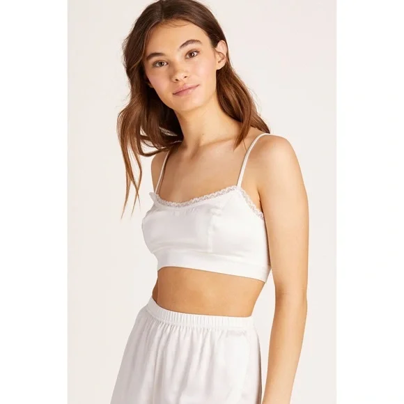 NWT Morgan Lane Noelle Bra Top in Chalk - Picture 2 of 8